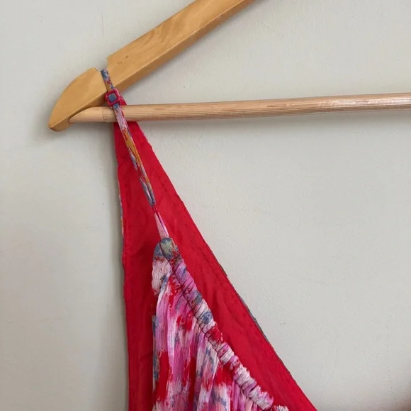 NWT Free People Boho Tiered Julianna Maxi Dress in Cherry Combo size Medium - Picture 11 of 12